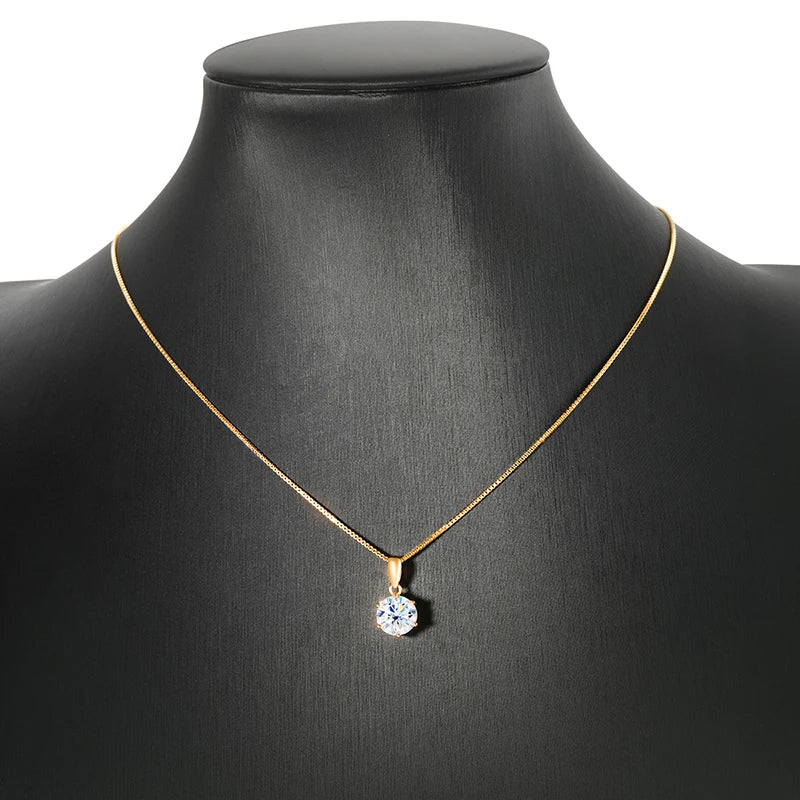 Smyoue 1CT 2CT D Color Moissanite Necklace for Women Flawless Sparkly Simulated Diamond Pendant Sterling Silver 925 Jewelry GRA