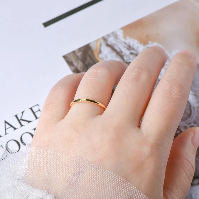 Smyoue Classic Pure S925 Sterling Silver Ring for Women Men Plated 18k Gold Fine Jewelry Fine Jewelry Wedding Band Wholesale