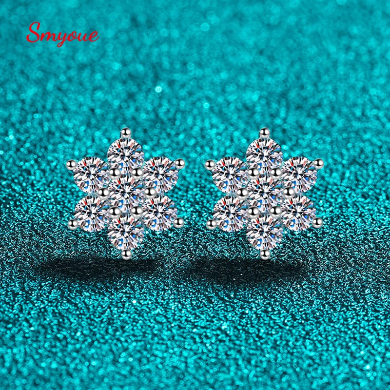 VALARONA JEWELS for Women Double Halo Sparkly Wedding Sunflower Earrings 925 Sterling Silver