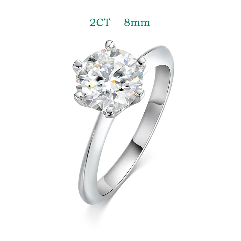 Smyoue 0.23-2.23CTTW Full Moissanite Wedding Rings for Women Sets Couple Rings 100% 925 Sterling Silver Top Quality Jewelry
