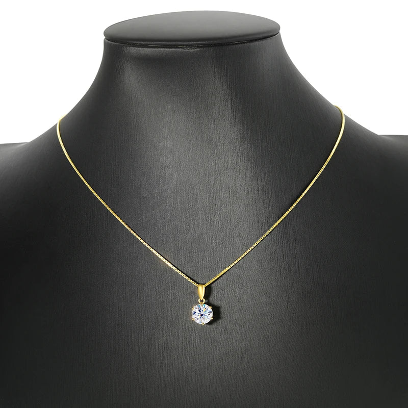 Smyoue 1CT 2CT D Color Moissanite Necklace for Women Flawless Sparkly Simulated Diamond Pendant Sterling Silver 925 Jewelry GRA