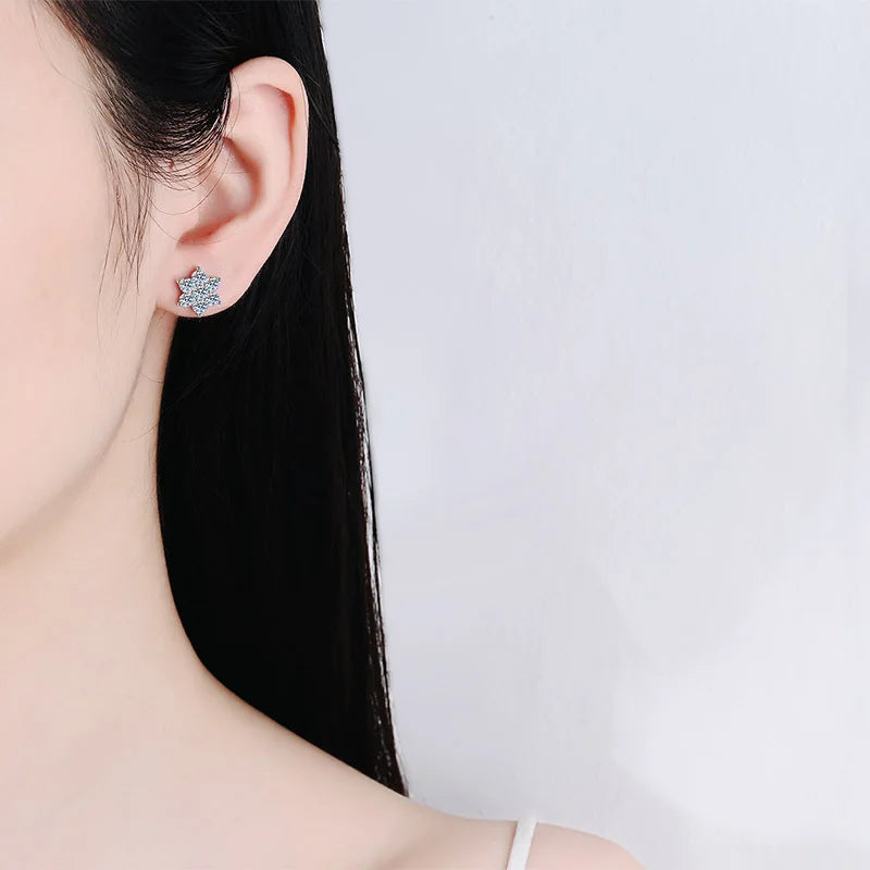 VALARONA JEWELS for Women Double Halo Sparkly Wedding Sunflower Earrings 925 Sterling Silver
