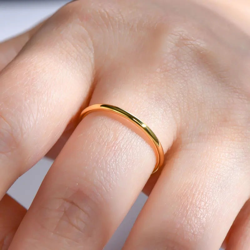 Smyoue Classic Pure S925 Sterling Silver Ring for Women Men Plated 18k Gold Fine Jewelry Fine Jewelry Wedding Band Wholesale