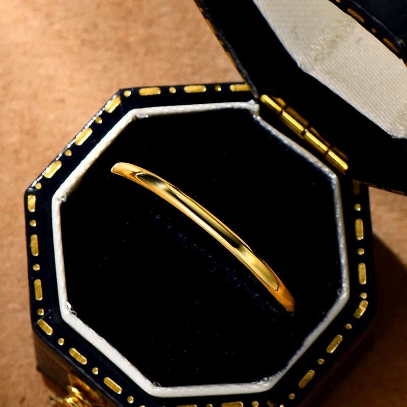 Smyoue Classic Pure S925 Sterling Silver Ring for Women Men Plated 18k Gold Fine Jewelry Fine Jewelry Wedding Band Wholesale